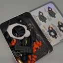 Metal Fidget Toys Adults Gun: Fidget Spinner Cool Fidget Toy for Men Stress Relief Spinner Ring for Finger Concentration Office Study Travel Gift for Man(Black)