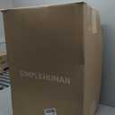 simplehuman 50 Liter / 13 Gallon Semi-Round Kitchen Step Trash Can with Secure Slide Lock, Black Plastic