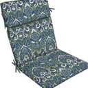 Arden Outdoor Chair Cushion, 21 x 20, Rain-Proof, Fade Resistant Sapphire Aurora Blue Damask