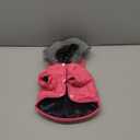 LESYPET Dog Coat for Small Dogs, Windproof Doggie Puffer Jacket with Leash Hole, Extra Warm Dog Jacket Winter Coat, Pink M