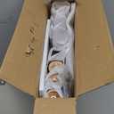 Durmmur Heavy Duty Coat Rack with Natural Marble Base, Freestanding Metal Coat Stand with 8 Hooks, Modern Stable Coat Hanger Tree for Bags, Jacket, Clothes, and Hats, Gold Metal