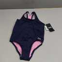 TYR Girls' Durafast Lite Ella Maxfit Swimsuit (Medium, Navy)