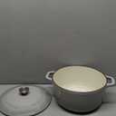 Mueller 6 Quart Enameled Cast Iron Dutch Oven, Heavy-Duty Casserole and Braiser Pan with Lid and Knob, Safe for All Cooktops (Gray)