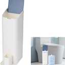 Holder for Clorox Toilet Wand, Compatible with Clorox Toilet Wand Holder only, White & Blue, Includes Wand
