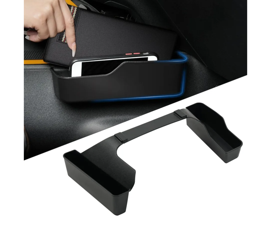 Center Console Gear Shift Organizer Tray Compatible with Ford Bronco 2021 2022 2023 2/4 Door, Center Console Gear Side Storage Box in Matte Black, Interior Accessories