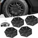 Tesla Cybertruck Wheel Center Hub Caps, Premium ABS Polymer, Sleek Design, Easy Snap-On Installation (Set of 4), Black