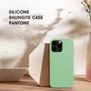EMF Protection Anti Radiation Liquid Silicone Shungite Case for iPhone 12 Mini, FCC-Recognized & NVLAP-Accredited Up to 99% Radiation Reduction, Lightweight 5G Shield Cover, Green