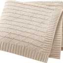 Baby Receiving Blanket for Boys Girls Knit Neutral Swaddle Blankets Soft Lightweight Crib Stroller Blankets for Newborn Infant Toddlers Beige 30 x 40 Inch