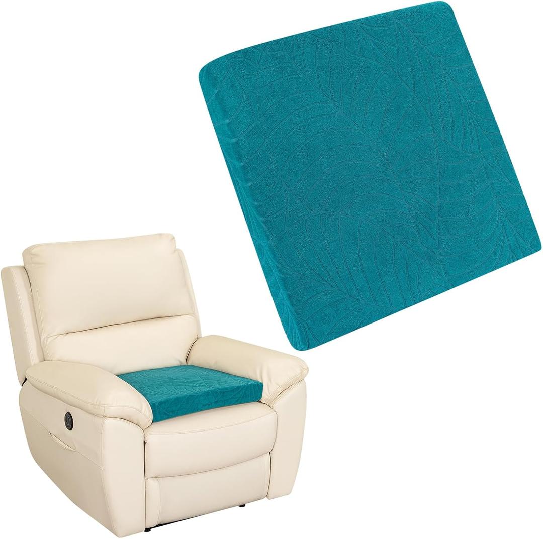 Recliner Cushions for Long Sitting Foam Seat Cushion Soft Tufted Layer for Elderly Seniors, Recliner Chair, Floor Pillow, Office Chair, Car, No Pressure on Thighs, 20X20X3 Inch - Leaves Green