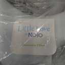 Little Love by NoJo Light Blue Whimsical Narwhal Shaped Decorative Pillow with 3D Silver Metallic Horn