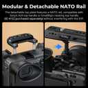 SmallRig Half Cage for Sony FX2, with Removable Top NATO Rail, Quick Release Plate for Arca, Modular Design Compatible with Original XLR Handle, for DJI RS 3 / RS 3 Pro/RS 4 / RS 4 Pro Gimbal - 5591