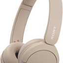 Sony WH-CH520 Wireless Bluetooth On-Ear Headphones with Microphone, Up to 50 Hours Battery Life with Quick Charge Function, Includes USB-C Charging Cable - Beige - International Version