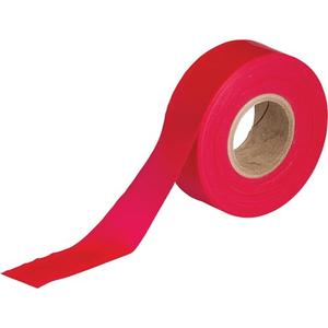Brady Red Flagging Tape for Boundaries and Hazardous Areas - Non-Adhesive Tape, 1.188" Width, 300' Length (Pack of 1) - 58346