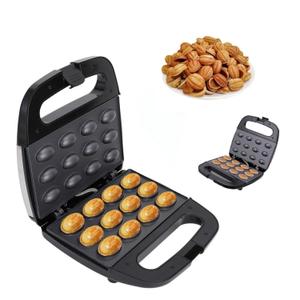 12 Walnut Cookie Maker, Non Stick Double Sided Walnut Cookie, Electric Maker Mold Maker Mini Nut Waffle Bread Machine Sandwich Iron,Toaster Baking