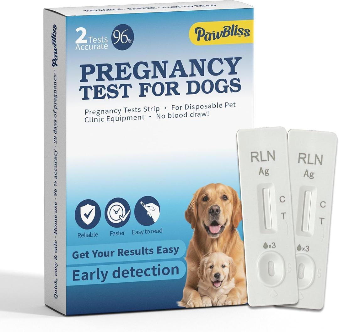 Dog Pregnancy Test Kit, Simple Home Use, Disposable Test Strips for Dogs & Cats, Harmless to Pets, Fast and Accurate Pet Pregnancy Strips, Results in Minutes