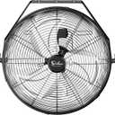Simple Deluxe 18 Inch Industrial Wall Mount Fan, Max 4200 CFM 3 Speed Commercial Ventilation Metal Fan for Warehouse, Greenhouse, Workshop, Patio, Factory and Basement - High Velocity Black