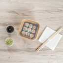 Restaurantware-LIDS ONLY: Matsuri Vision 5.4 x 5.4 x 0.7 Inch Lids For Sushi Containers, 100 Airtight Lid - Containers Sold Separately, No-Fog Design, Clear Plastic Covers, For Sushi Boxes