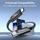 8K USB 4 Cable 40Gbps 240W Fast Charge C-C Cable for Laptop/Monitor/Portable Hard Drive/Docking Station, 2m (6.6ft)