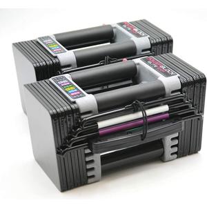 PowerBlock Elite EXP Adjustable Dumbbells, Sold in Pairs, Stage 1, 5-50 lb. Dumbbells, Durable Steel Build, Innovative Workout Equipment, All-in-One Dumbbells, Expandable with Expansion Kits