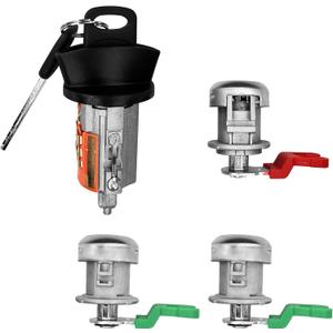 Door Lock Cylinders & Ignition Switch with Keys | Replacement for 2001-2007 Ford F150/250/350, Explorer & Lincoln Blackwood | Replace#: LC6177 + DL5885 + 322347 + 597638(No chip)