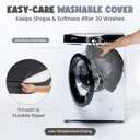 Soft Donut Dog Bed for Small Dogs, 28" Orthopedic Comfort Pet Sofa Couch with Egg Crate Foam, Washable Cover & Non-Slip Bottom, Cozy Cat Couch with Bolstered Sides, Grey (28")