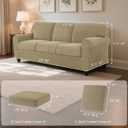 SUBRTEX 7 Pieces Stretch Sofa Slipcover Sets Couch Cover Sets Backrest Cushion Covers Furniture Protector Collection Set for Oversize Sofa Loveseat Chair Slip Covers(Large, New Kahki)