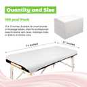 100pcs Massage Table Sheets, Disposable Bed Sheets Soft Non woven Fabric Spa Bed Sheets Breathable For Massage Beauty Salon Eyelash Wax Tattoo Bed Covers, 31" x 71" White
