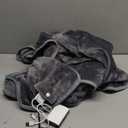 Battery Operated USB Heated Blanket  Cordless Rechargeable Throw with Portable Battery Pack, Far Infrared Heat, Ultra-Soft Faux Rabbit Fur for Home, Office, Travel, Camping