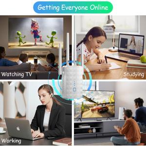 WiFi Extender Signal Booster for Home: Internet Repeater Range Covers Up to 3295 Sq.ft and 21+ Devices (XL)