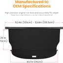 Trunk Cargo Cover for Nissan Rogue S SV SL Platinum 2021 2022 2023 2024 2025 Retractable Rear Trunk Cargo Luggage Security Shade Cover Shield Interior Accessories Waterproof All Weather (Black)
