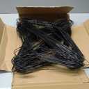 150 Pack Wire Hangers 15.9 Inch 13 Guage Wire Metal Dry Cleaner Hangers Bulk Thin Space Saving Suit Holder for Coats, Shirts, Suits, Pants, Skirts (Black)