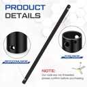VIHOSE 36 Inch Ceiling Fan Downrod with Extension Cord 3 ft Black Downrod for Ceiling Fan 1 Inch Outside Diameter Not Threaded Suitable for a Wide Range of Fans