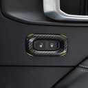 JeCar Door Lock Switch Trim Cover Interior Accessories Compatible with Jeep Wrangler 2018-2023 JL JLU Sport Sahara Rubicon & 2020-2023 Gladiator JT, Carbon Fiber Texture Black