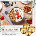 Nuogo 10 Pcs Gold Bowls 4.7 Inch Stainless Steel Mixing Bowls Decorative Esthetician Bowl for Facial Metal Serving Bowl for Holiday Birthday Party Wedding Baking Prepping Salad Fruit Soup