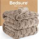 Bedsure GentleSoft California King Blanket for Bed - Super Soft Cozy Blankets for Women Men Girls, Large Fuzzy Fleece Throw for Bedroom Decor, Light Brown, 102x96 Inches