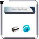 44" Aluminum Zinc Anode Rod, Eau Get Rid of Rotten Egg Smelling Flexible Water Heater Anode Rod for GE, Rheem, Reliance,Kenmore Water Heater Including 27mm Hex Socket Tool and Teflon