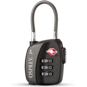 Osprey TSA Approved 3 Dial Cable Luggage Lock, Black