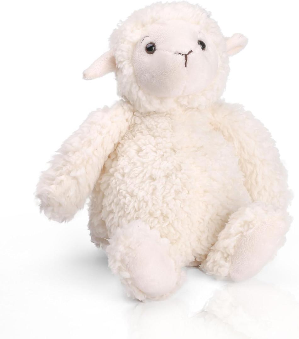 LotFancy Lamb Stuffed Animal, 12" Stuffed Lamb Plush for Baby, Cuddly Fluffy Sheep Toy, Plushies for Newborn Nursery, Easter Decoration