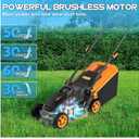 Cordless Lawn Mower (No Battery) Compatible with Dewalt 20V Max Battery, 14" Electric Lawn Mower with 5 Heights Adjustment, Brusless Electric Mower for Garden, Yard