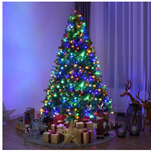 6Ft Pre-Lit Artificial Christmas Tree Hinged 350 LED Lights