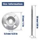 200 Pcs Foam Board Fasteners Kit Washers for Insulation Foam Board Panels 100Pcs 1-1/8 Inch Galvanized Steel Washer and 100Pcs Screws for Fixing Fastening and Supporting Hardware Set for Foam Board
