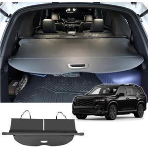 Vesul Cargo Cover Compatible with Honda Pilot 2026 2025 2024 2023 PVC Leather Security Shield Tonneau Cover Rear Trunk Shade Anti-Peeping Luggage Privacy Screen No Gap Black