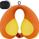INFANZIA Kids Chin Supporting Travel Neck Pillow, Helps Support Head and Neck, Comfortably Designed for Head, Neck, and Chin Support - Gifts for Toddler/Child/Kids, Orange