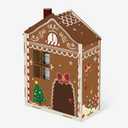 Putuo Decor Christmas Wine Holder, Gingerbread House Champagne Bottle Display, Wooden Detachable Merry Christmas Table Decoration for Holiday Party, Family Dinner, Housewarming Gift