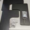 Floating Corner Shelves Set of 3, Solid Wood Picture Wall Shelf, Floating Shelves for Storage for Bedroom Kitchen Bathroom Living Room (Black)