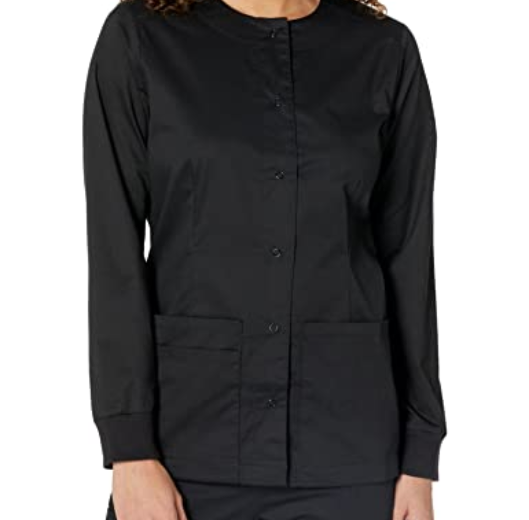 Amazon Essentials Women's Scrub Snap Jacket (in Plus Size) M