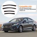 Rain Guards Compatible with 2015-2019 Hyundai Sonata,Tape-On Side Window Visor Wind Deflector Vent Visors Car Accessories 4pcs