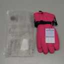 Andake Waterproof &Breathable Kids Snow Gloves 2-10Y Toddler Winter Warm Ski Gloves Kids Mittens for Boys Girls (Pink, YS(Fits 9-12Y)