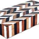 Handicrafts Home Large Decorative Storage Box 12x6 Coffee Table Organizer Box, Modern Home Dcor Accent, Keepsake Memory Box, Jewelry Storage Box, Boho Decorative Box with Lid for Shelf, Mantle Decor (MARQUET-COSMO)