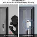 2025 Upgrade for Blink Doorbell Mount,Stainless Steel Anti Theft Blink Doorbell Camera Mount for New Video Doorbell 2nd Gen, Doorbell Holder Bracket No Block Sensor (White)